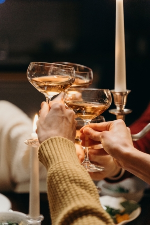 Coupes, verres à vin, flutes pour le champagne